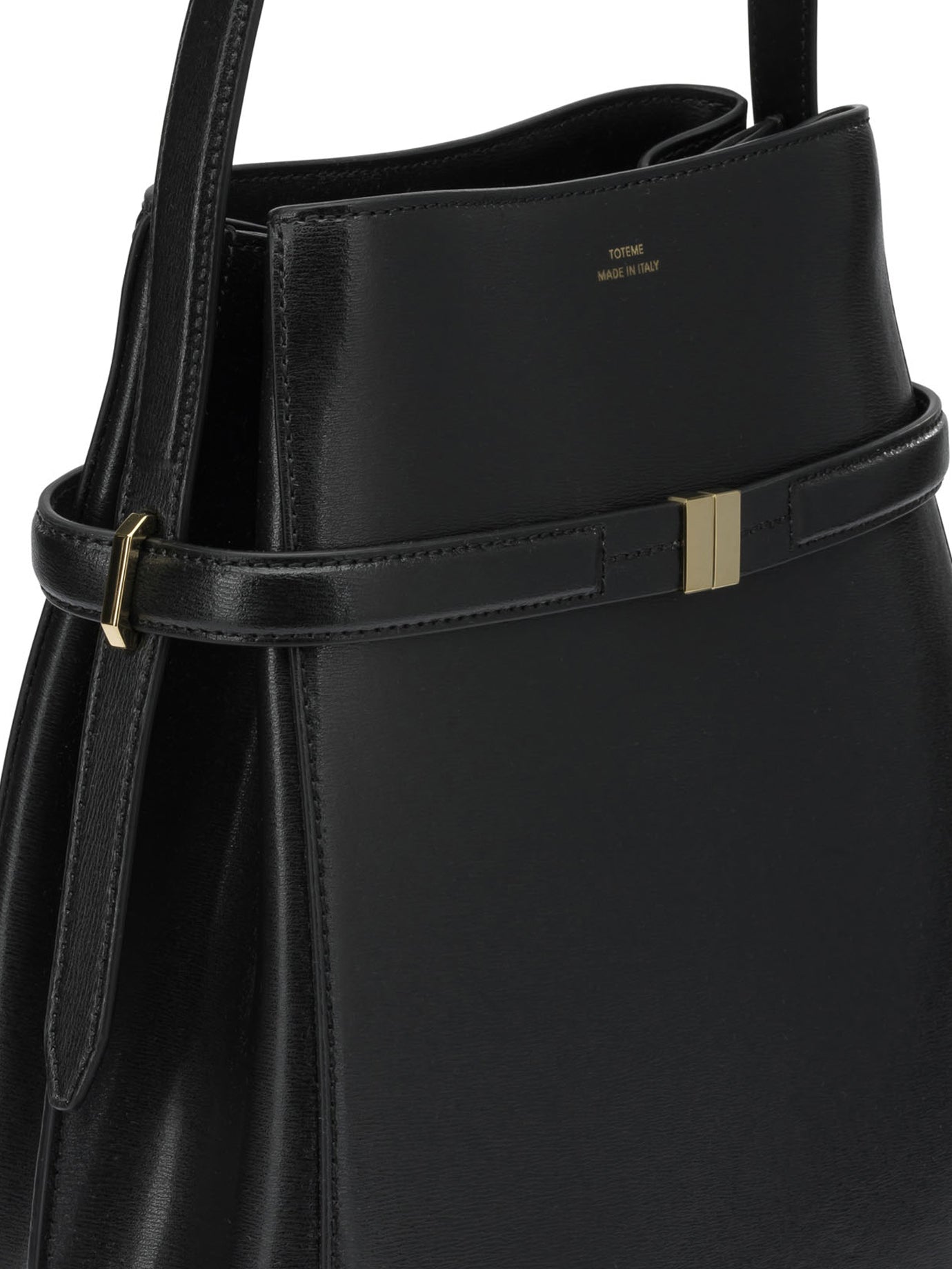 Toteme Small leather shoulder bag - Black