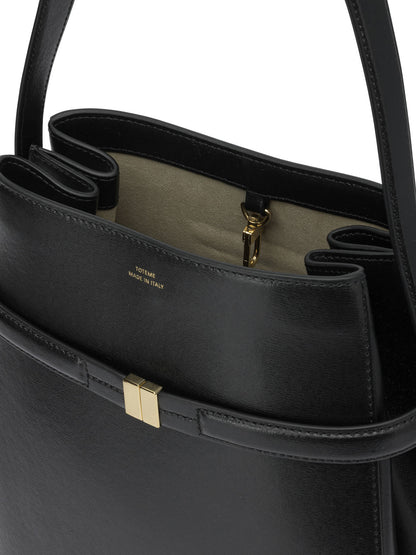 Toteme Small leather shoulder bag - Black