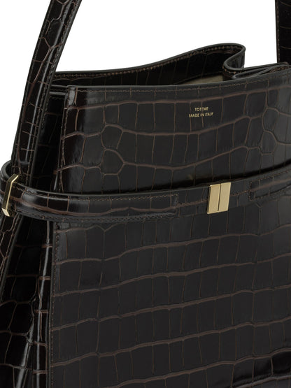 Toteme "Belted" Small Shoulder Bag - Brown
