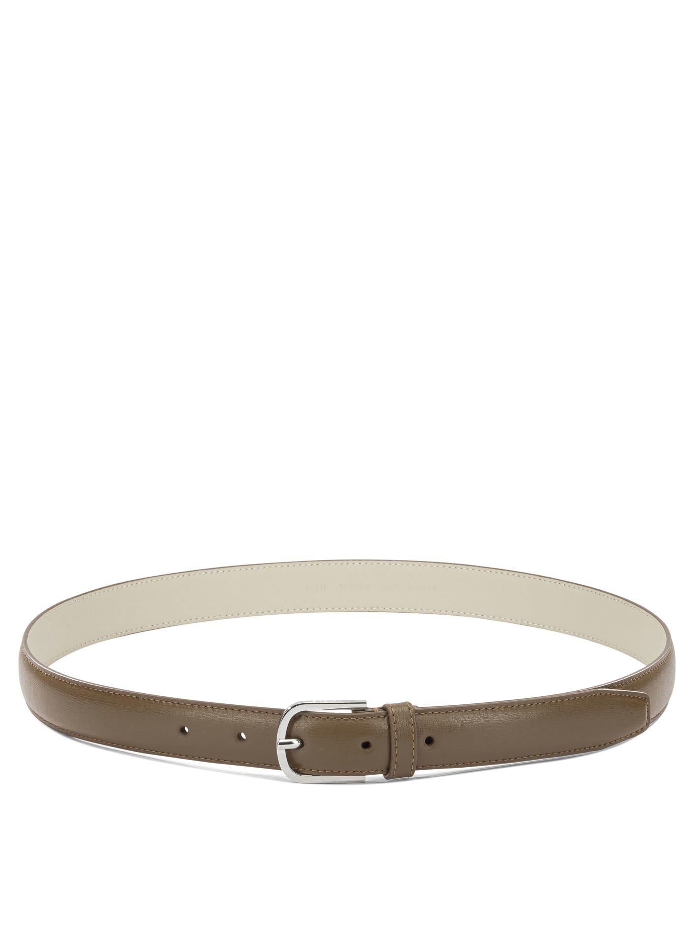 Toteme "Slim" Leather Belt - Brown