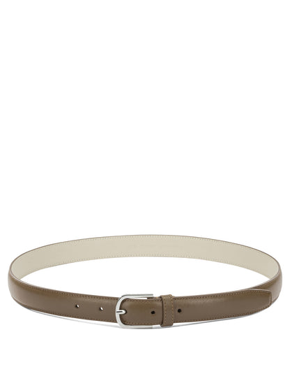 Toteme "Slim" Leather Belt - Brown