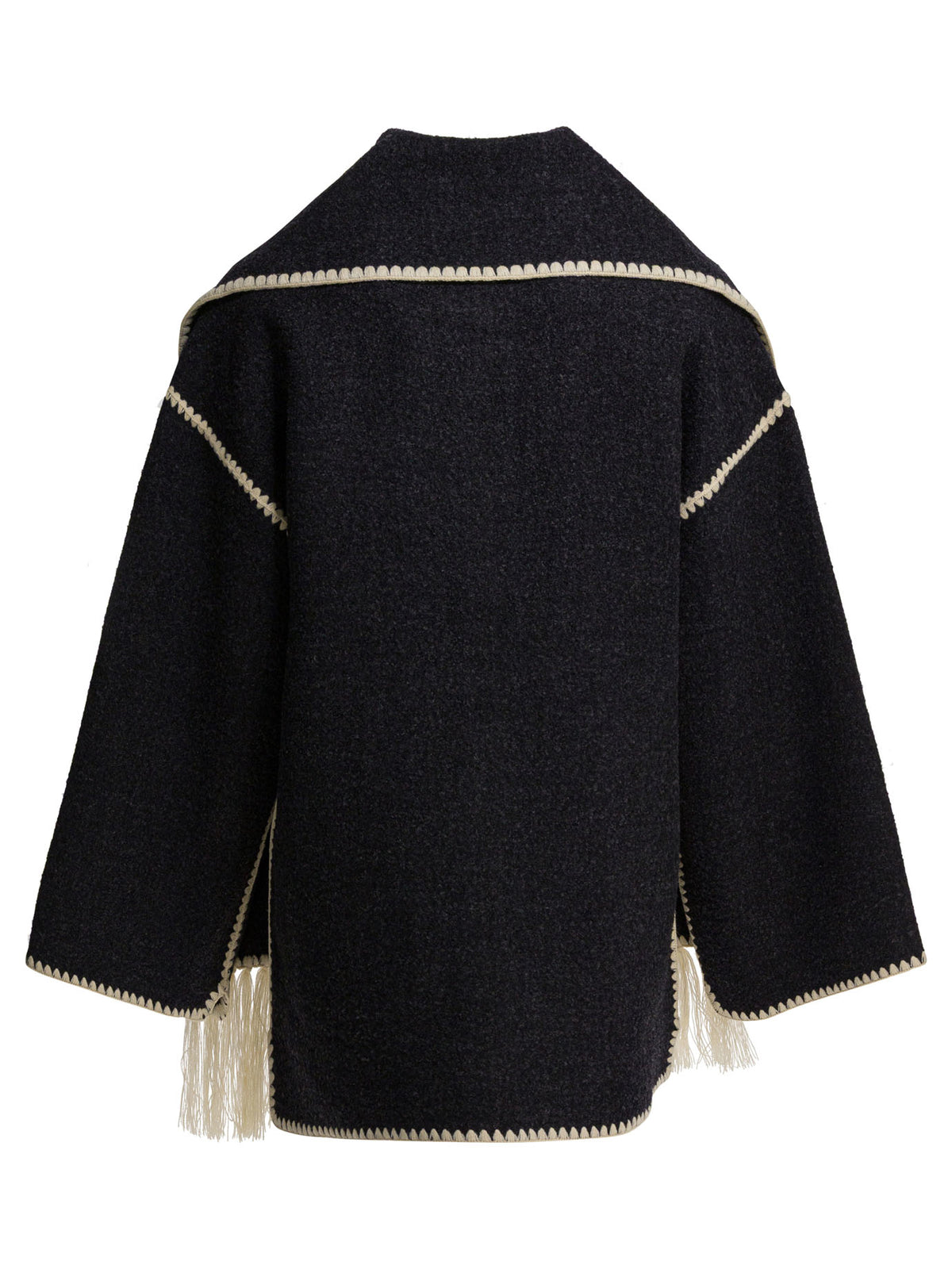 Toteme Short coat with attached scarf - Grey