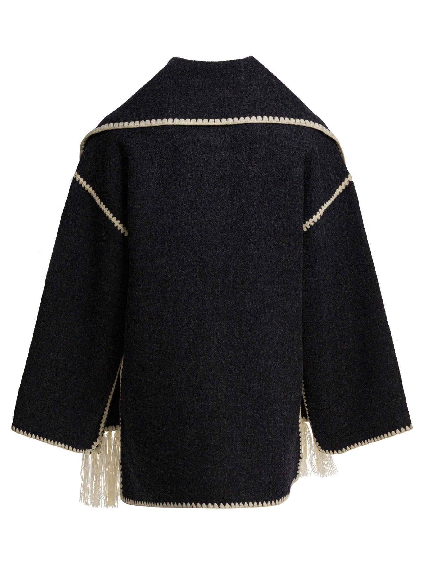 Toteme Short coat with attached scarf - Grey