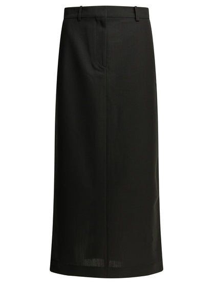 Toteme Wool blend long skirt - Black