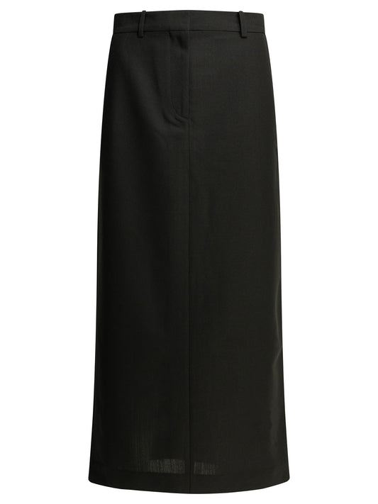 Toteme Wool blend long skirt - Black