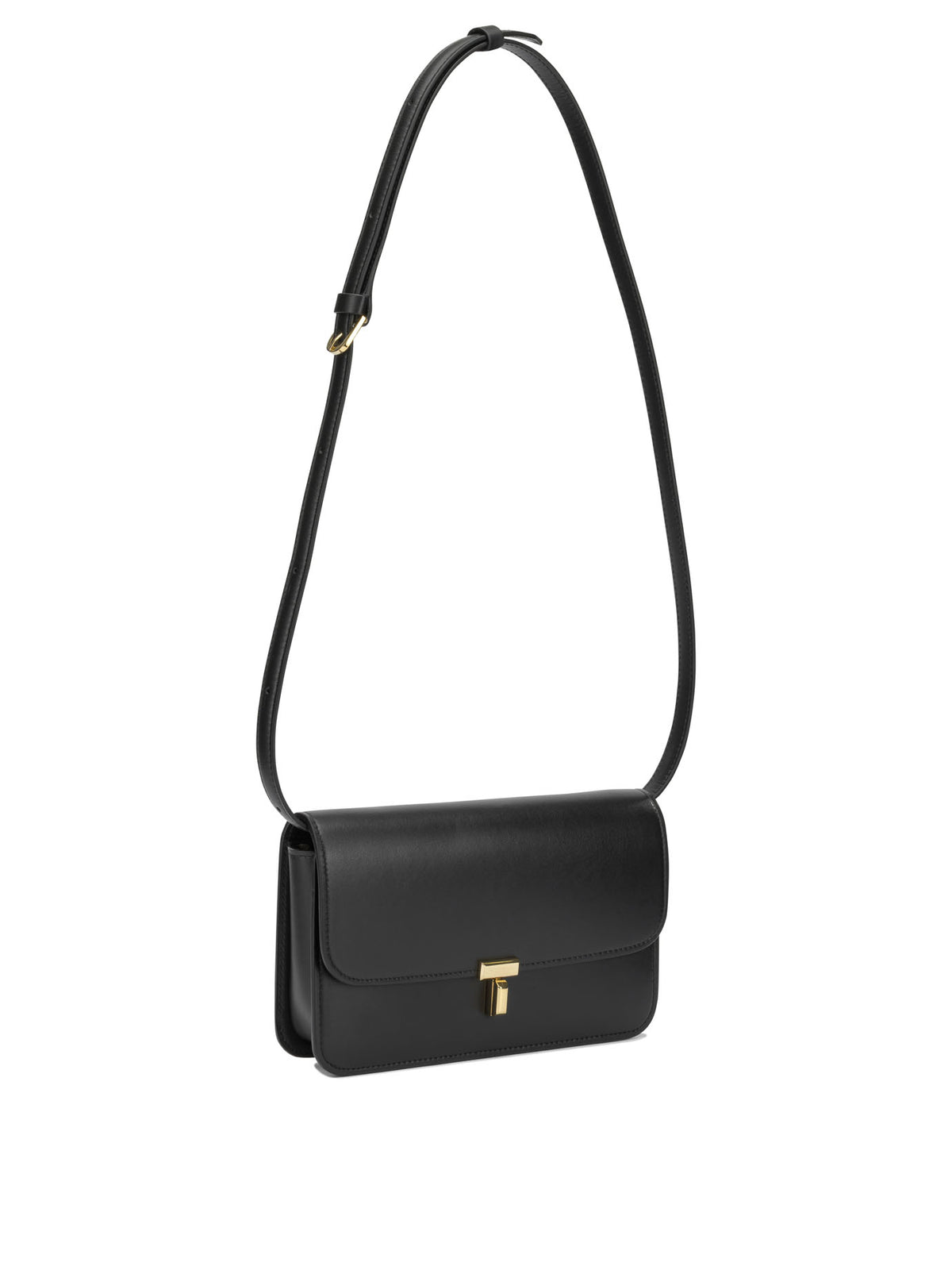 Toteme "T-lock" Small Shoulder Bag - Black