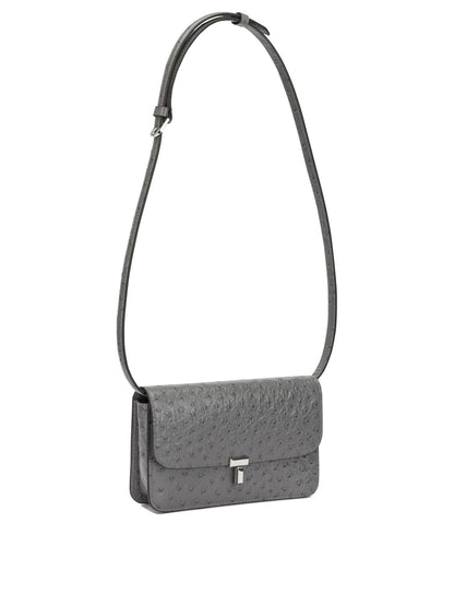 Toteme "T-lock" Small Shoulder Bag - Grey