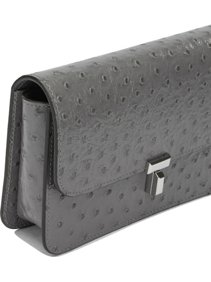 Toteme "T-lock" Small Shoulder Bag - Grey