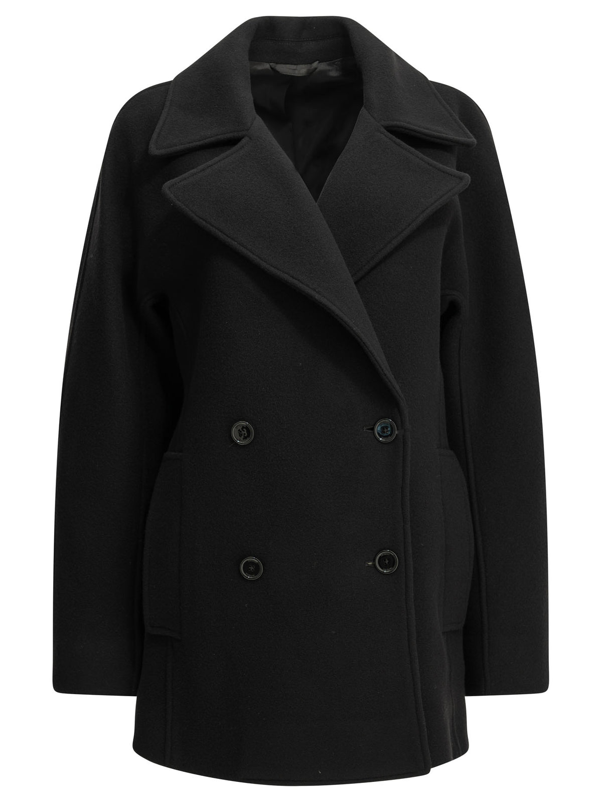 Toteme Short wool coat - Black