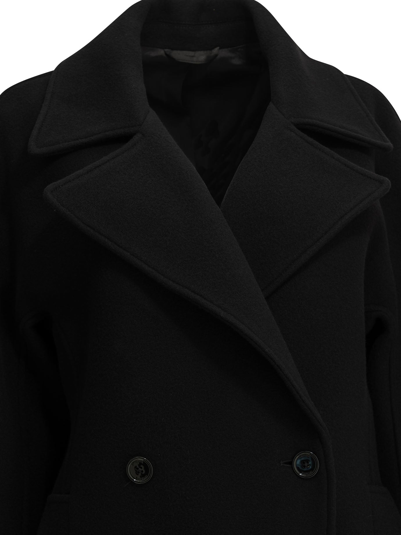 Toteme Short wool coat - Black
