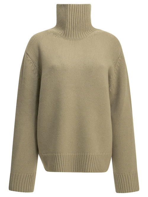 Toteme Wool Turtleneck Sweater - Green