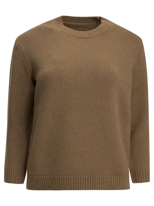 Toteme Camel-colored crew-neck sweater - Brown