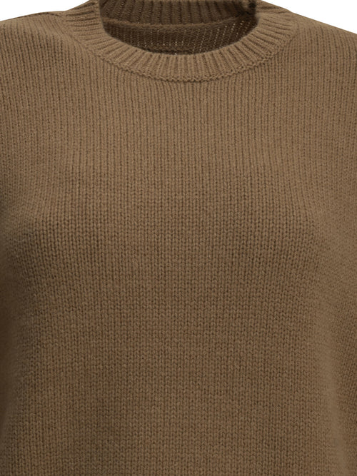Toteme Camel-colored crew-neck sweater - Brown