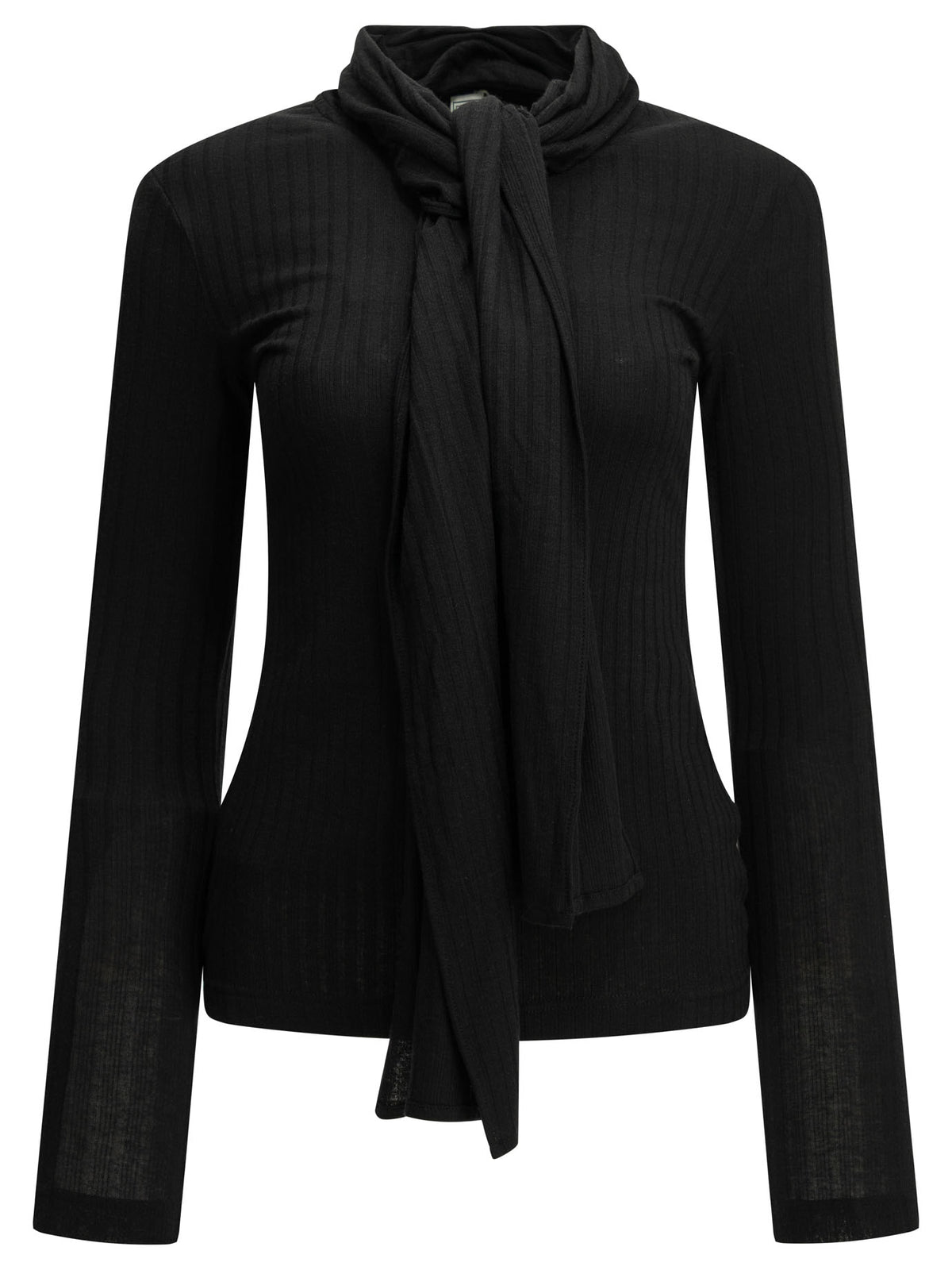 Toteme Cardigan with a bow - Black