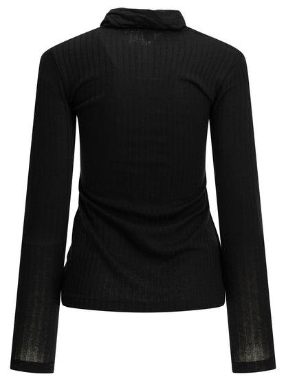 Toteme Cardigan with a bow - Black