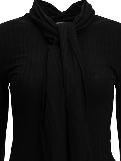 Toteme Cardigan with a bow - Black