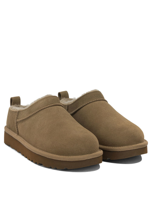 Ugg "Classic Micro" Pull-On Ankle Boots - Brown