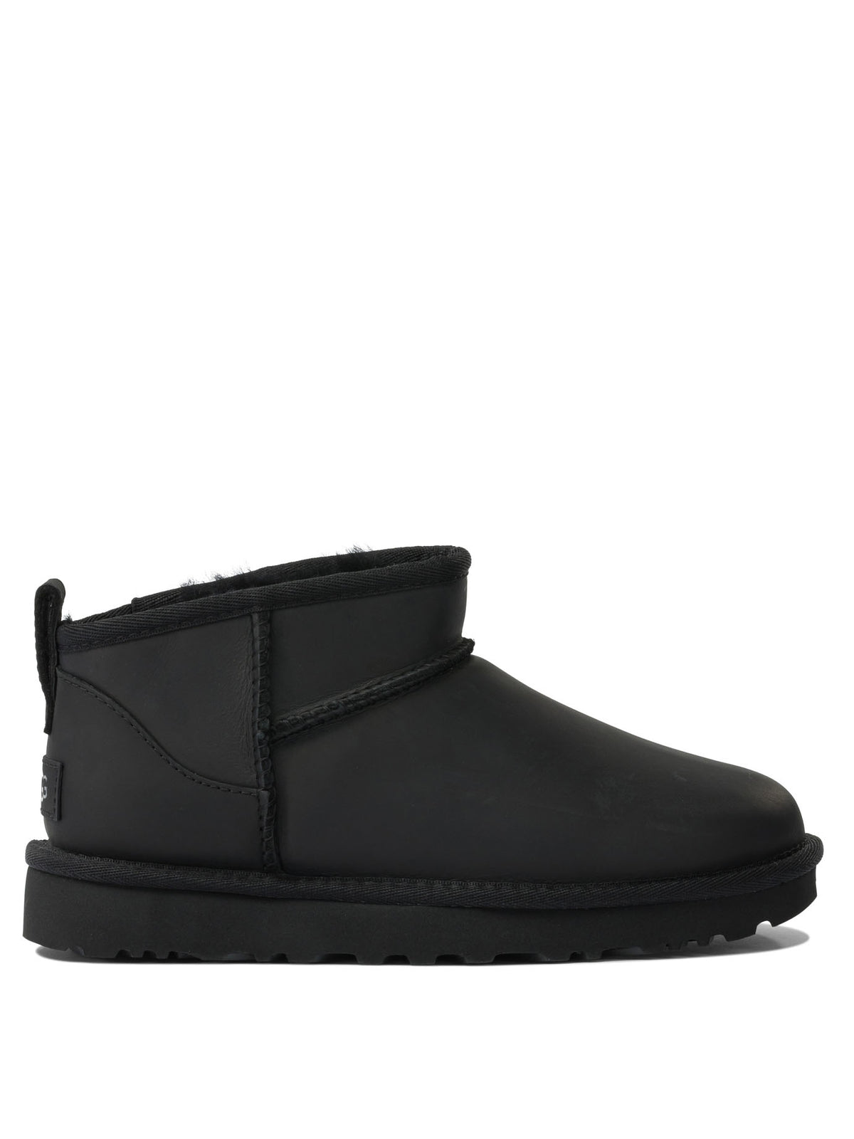 UGG "Classic Ultra Mini" Pull-On Ankle Boots - Black