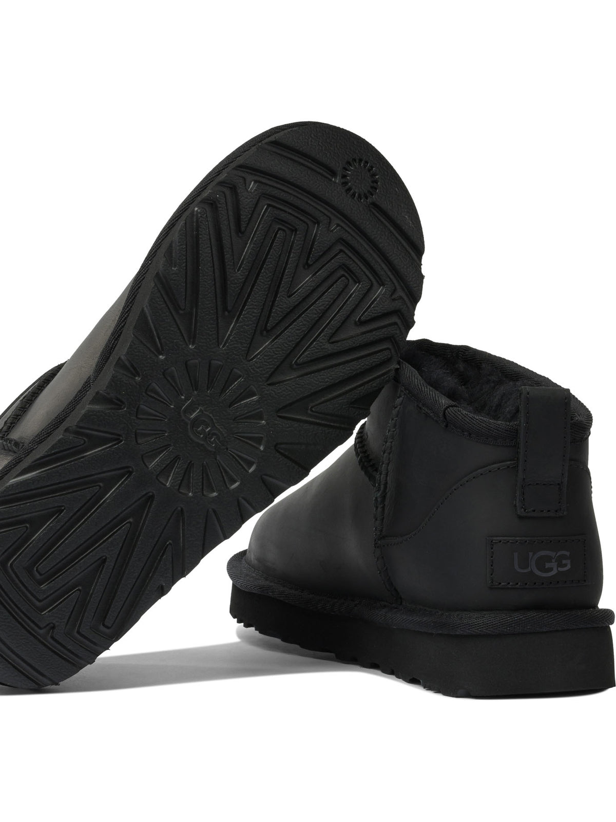 UGG "Classic Ultra Mini" Pull-On Ankle Boots - Black