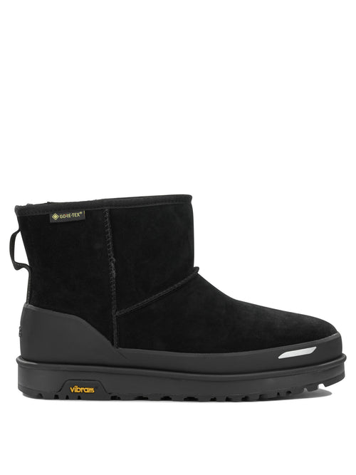 UGG "Classic Mini Guard GTX" Pull-On Ankle Boots - Black