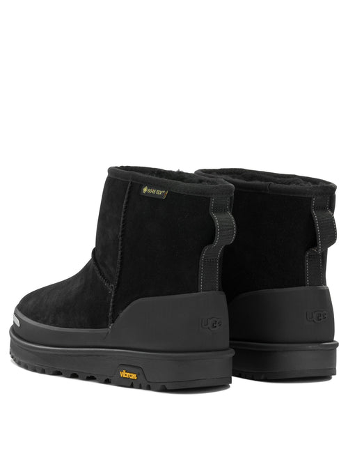 UGG "Classic Mini Guard GTX" Pull-On Ankle Boots - Black