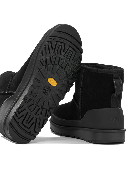 UGG "Classic Mini Guard GTX" Pull-On Ankle Boots - Black