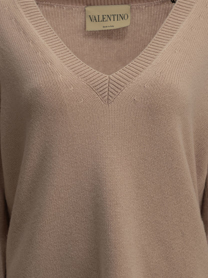 Valentino V-neck cashmere sweater - Beige