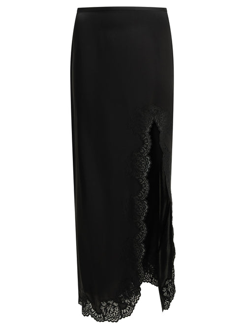 Valentino Long skirt with ruffles - Black