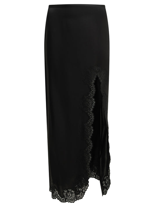 Valentino Long skirt with ruffles - Black