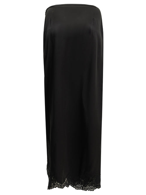 Valentino Long skirt with ruffles - Black