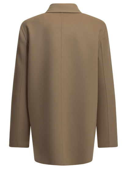 Valentino "VLogo" Short Coat - Beige