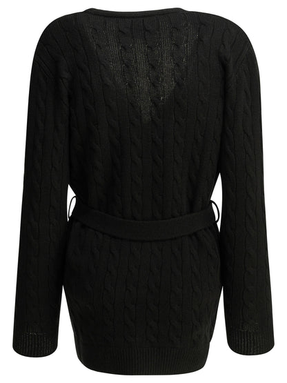 Valentino Cashmere cable-knit cardigan - Black
