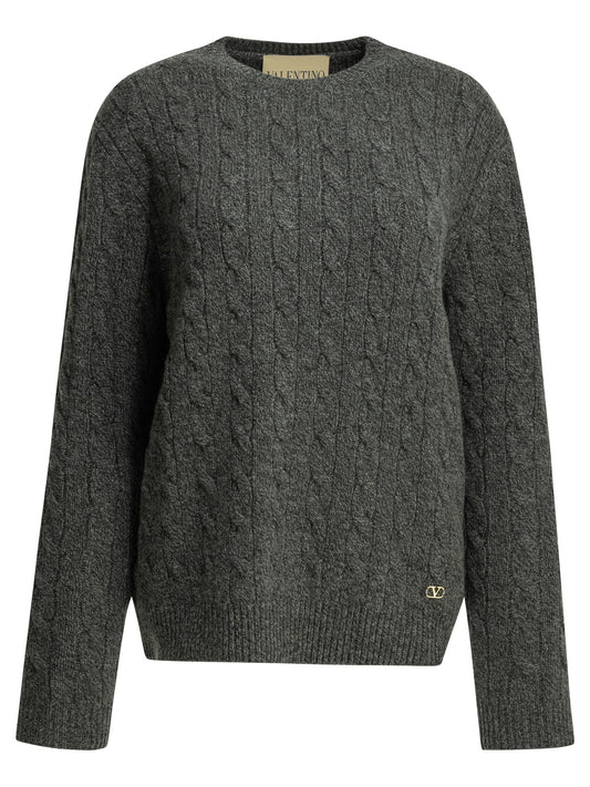 Valentino Virgin wool crewneck sweater - Grey