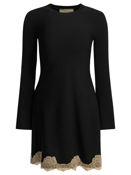 Valentino Short flared dress - Black