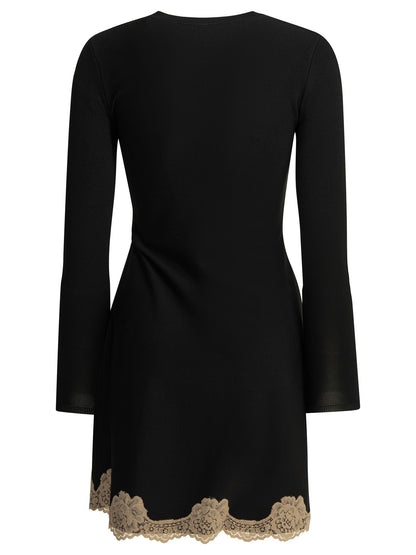 Valentino Short flared dress - Black