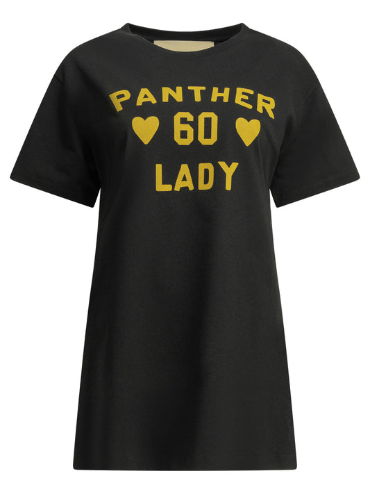 Valentino "Panther Lady" Crew-neck T-shirt - Black