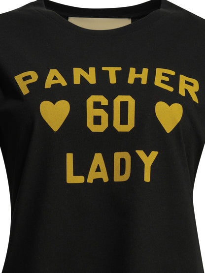 Valentino "Panther Lady" Crew-neck T-shirt - Black