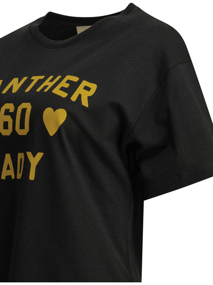 Valentino "Panther Lady" Crew-neck T-shirt - Black
