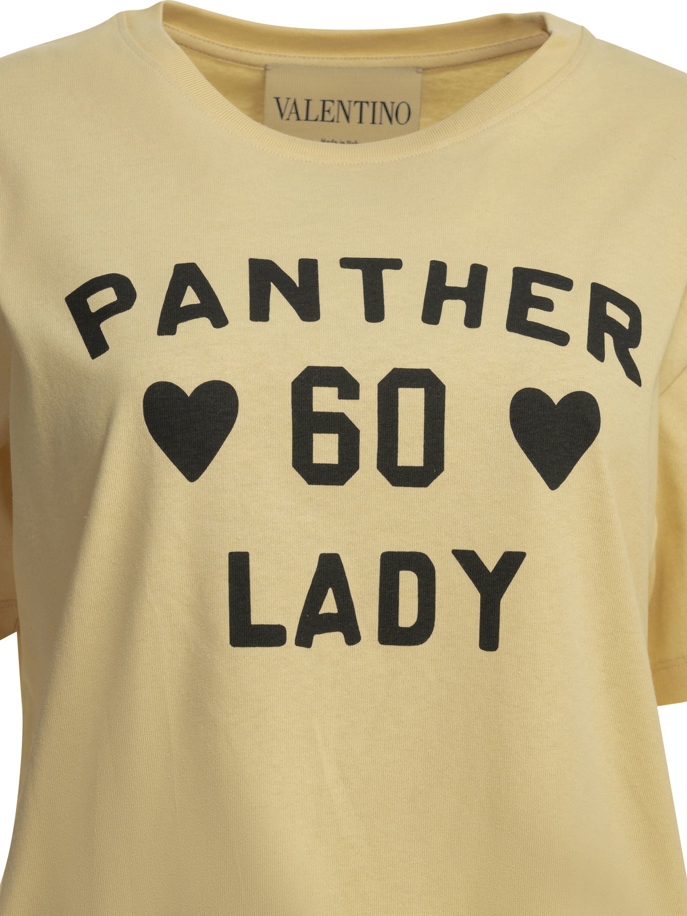 Valentino "Panther Lady" Crew-neck T-shirt - Beige