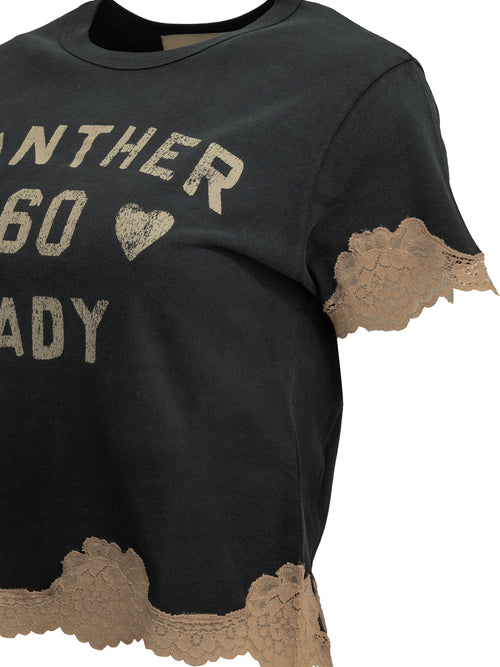 Valentino "Panther Lady" Crew-Neck T-Shirt - Black