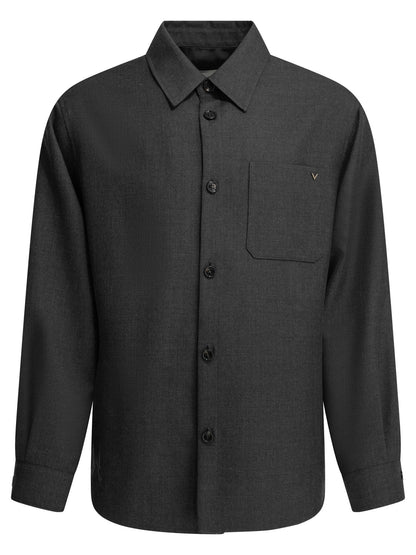 Valentino "VLogo" Overshirt Jacket - Grey