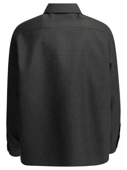 Valentino "VLogo" Overshirt Jacket - Grey