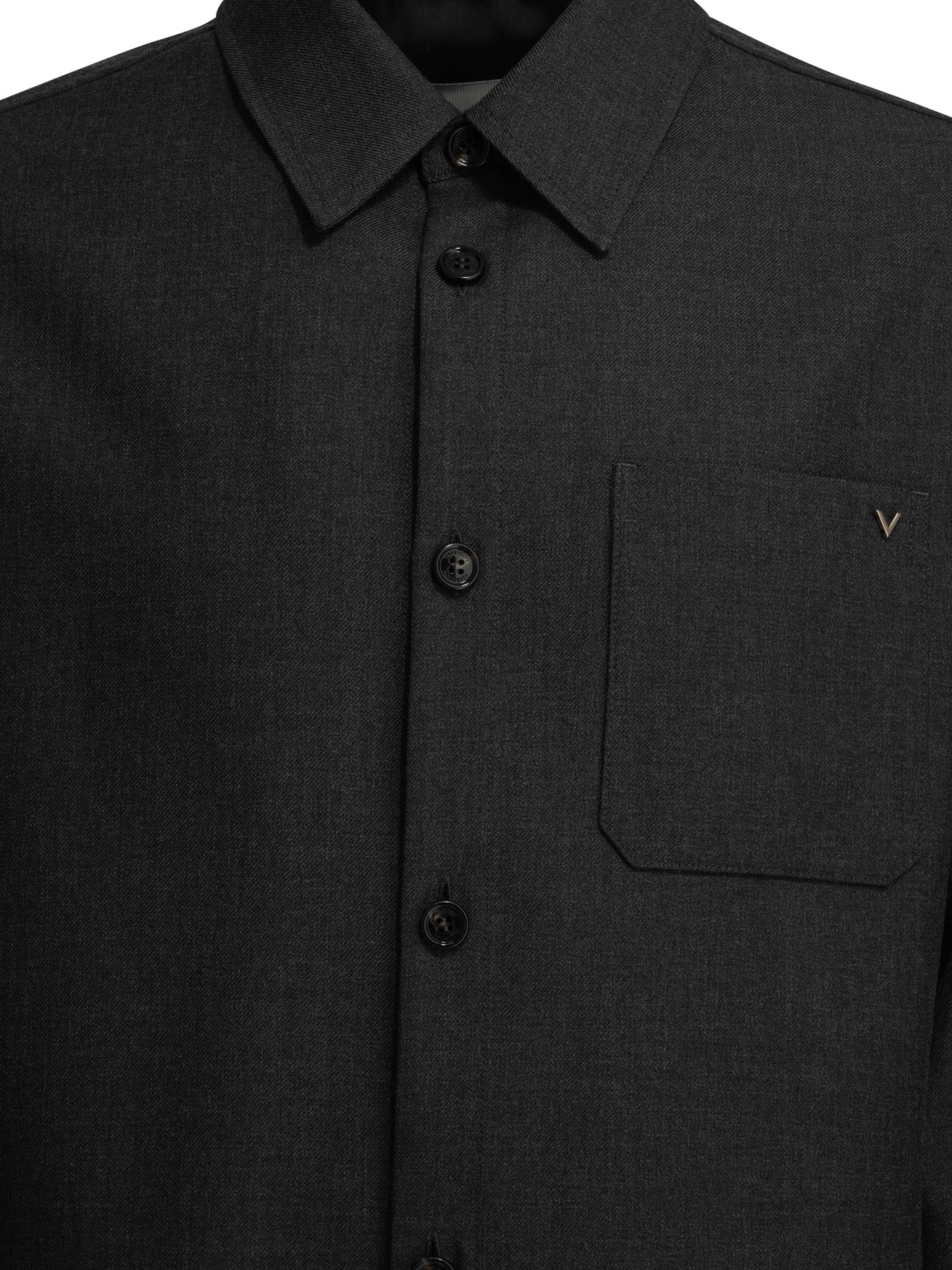 Valentino "VLogo" Overshirt Jacket - Grey