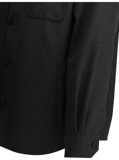 Valentino "VLogo" Overshirt Jacket - Grey