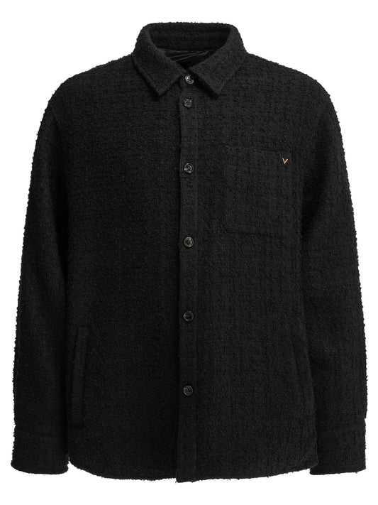 Valentino "VGold" Overshirt Jacket - Black