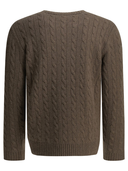 Valentino "VLogo" Crew-Neck Sweater - Brown