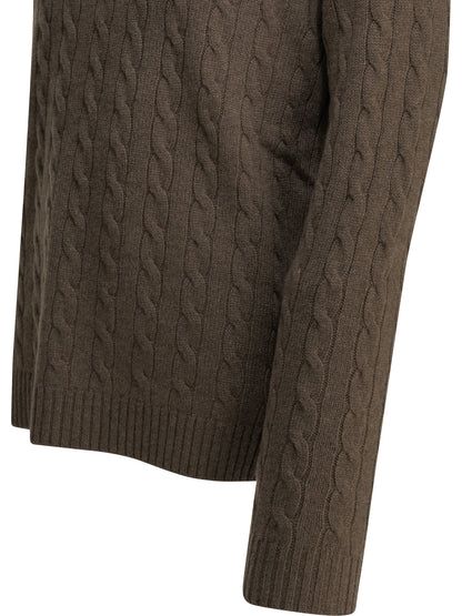 Valentino "VLogo" Crew-Neck Sweater - Brown