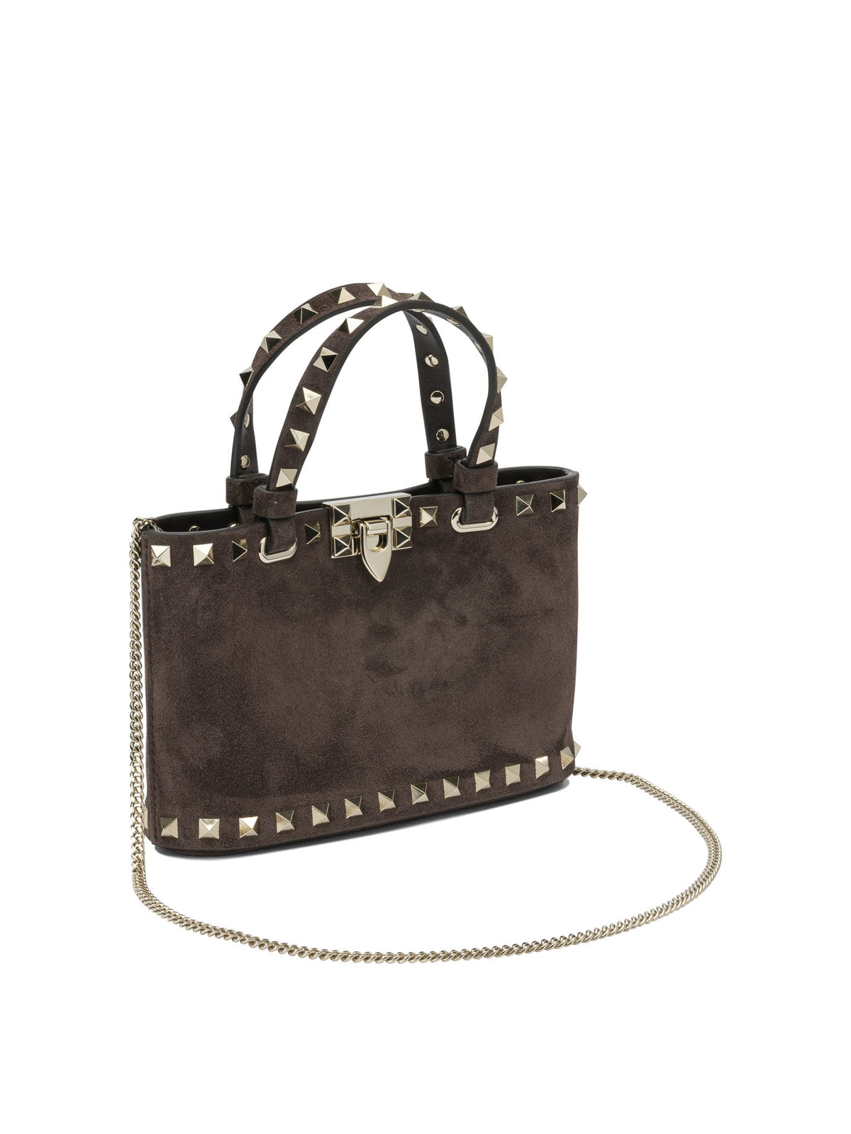 Valentino Garavani "Rockstud" Small Handbag - Brown