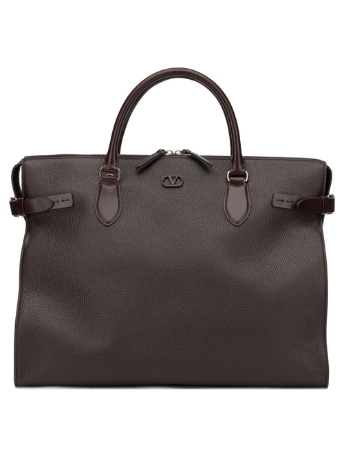 Valentino Garavani "Antibes" Large Shoulder Bag - Brown