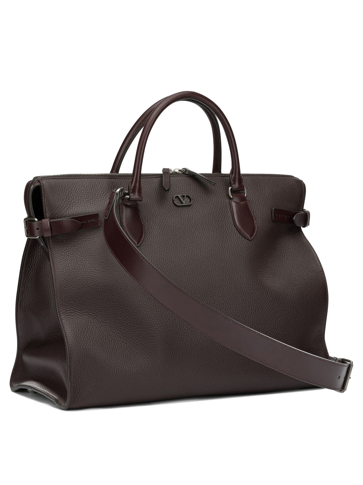 Valentino Garavani "Antibes" Large Shoulder Bag - Brown